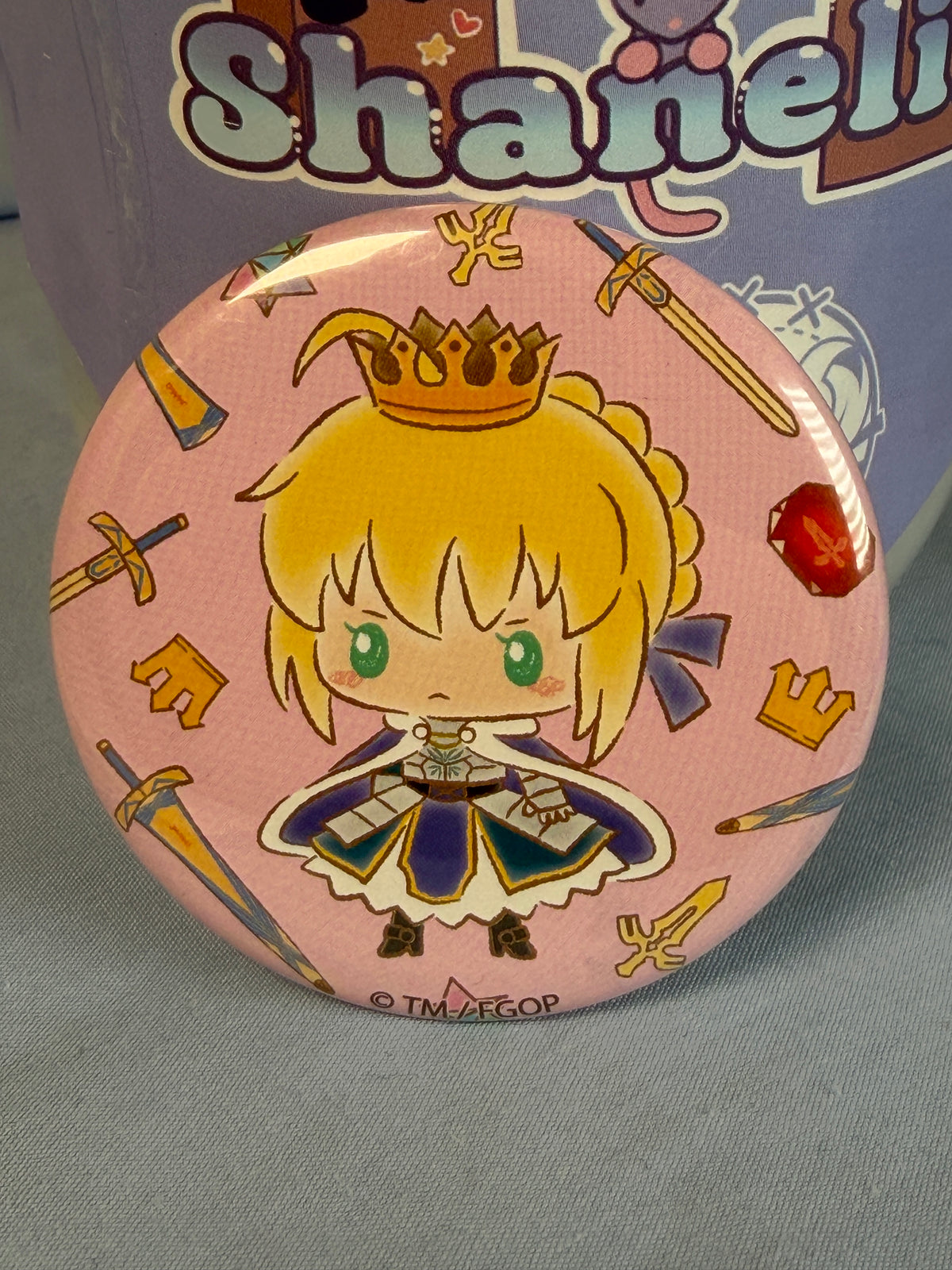 Saber Altoria Pendragon Sanrio Can Badge Pin Fate Grand Order