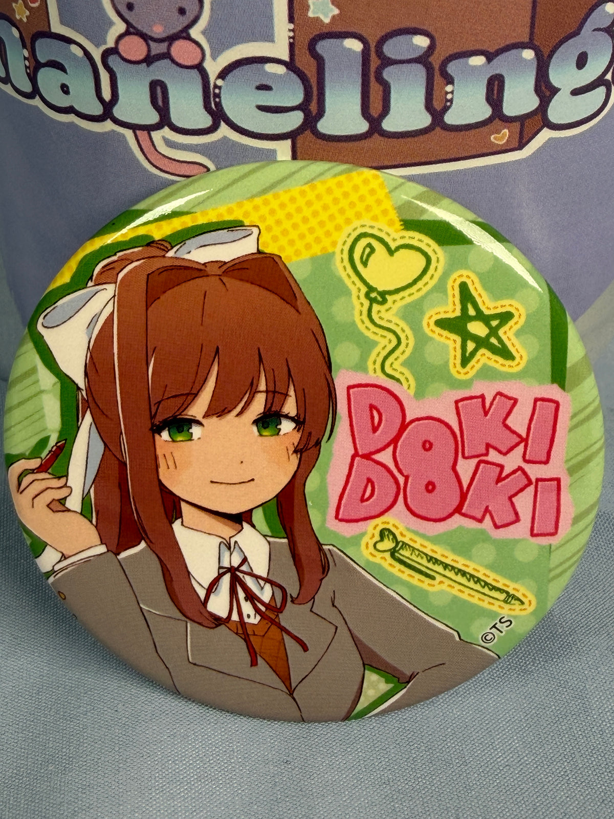 Monika Iyowa Art Badge Pin Doki Doki Literature Club DDLC x Tokyo Tower