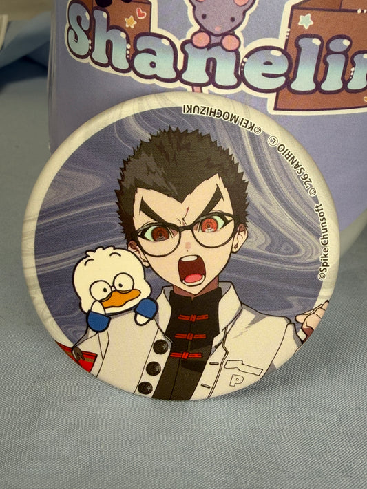 Kiyotaka Ishimaru Pekkle Can Badge Pin Danganronpa 1 x Sanrio Vol 2