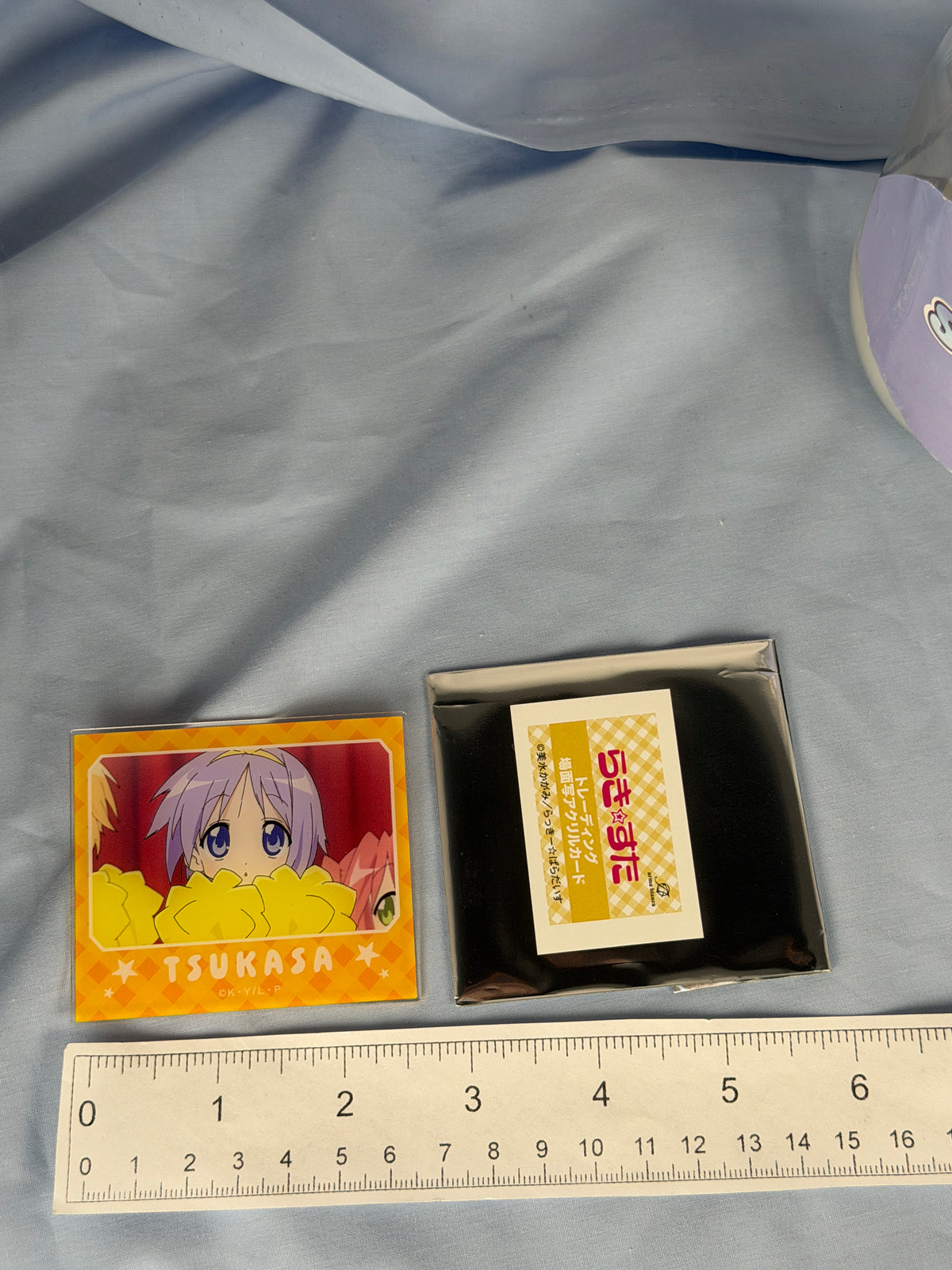 Tsukasa Hiiragi Cheerleader Acrylic Art Trading Card Lucky Star Anime Scene