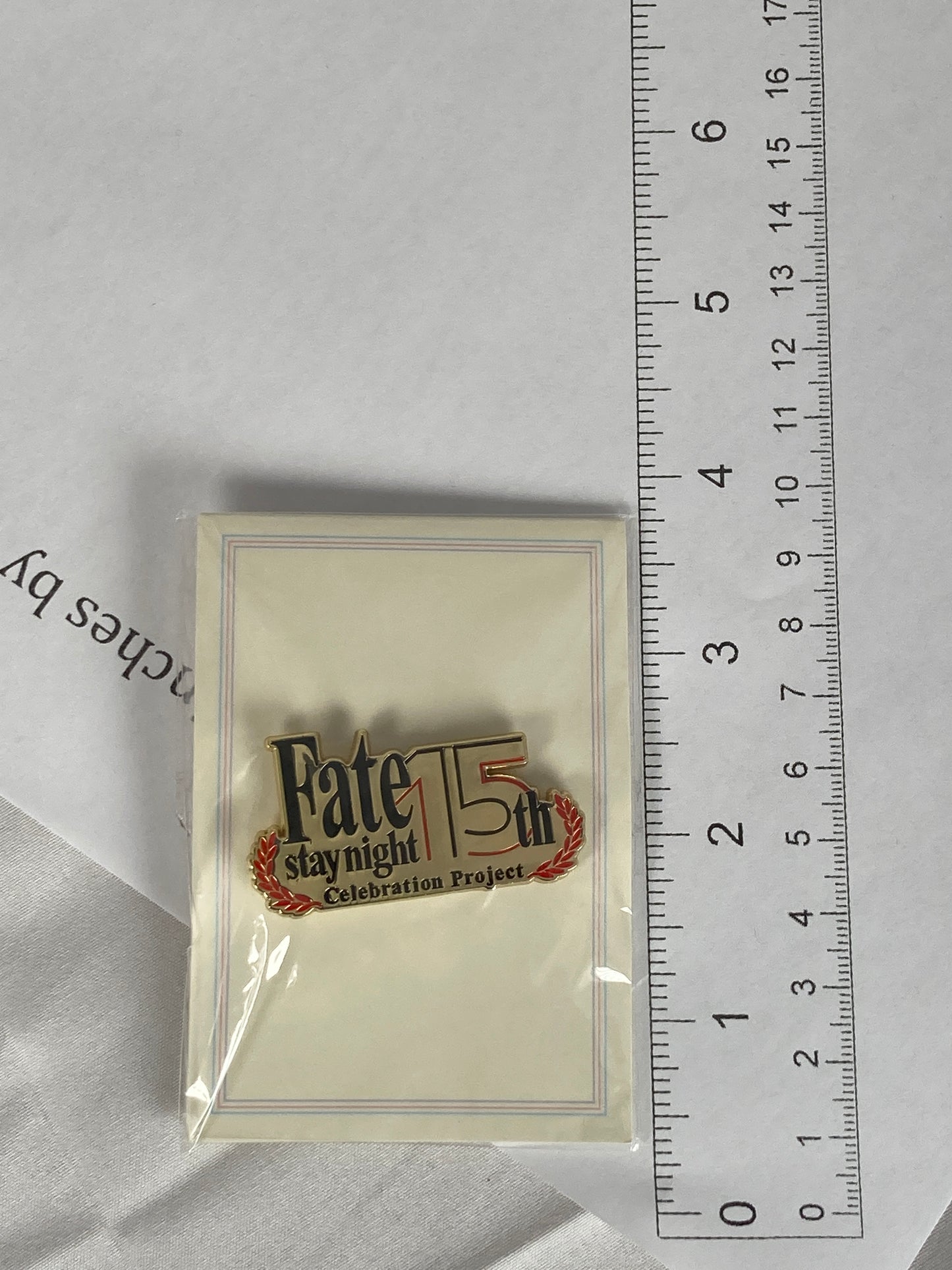 Fate Stay Night 15th Anniversary Metal Pin Celebration Project