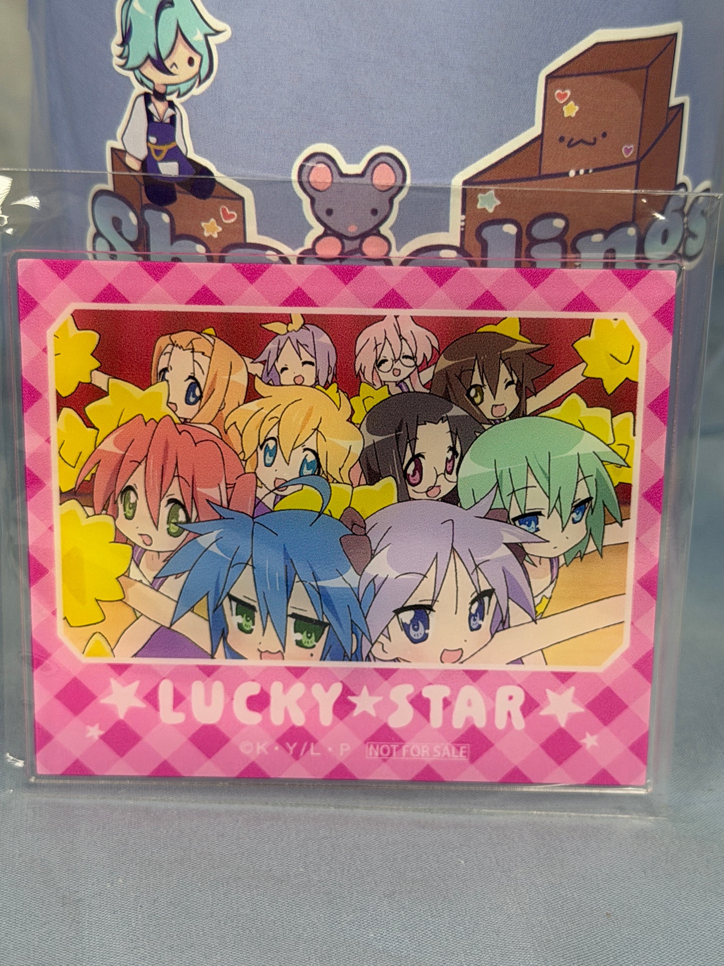 Lucky Star Cast Acrylic Art Card Anime Scene