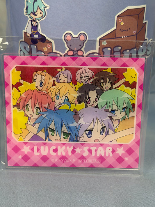 Lucky Star Cast Acrylic Art Card Anime Scene