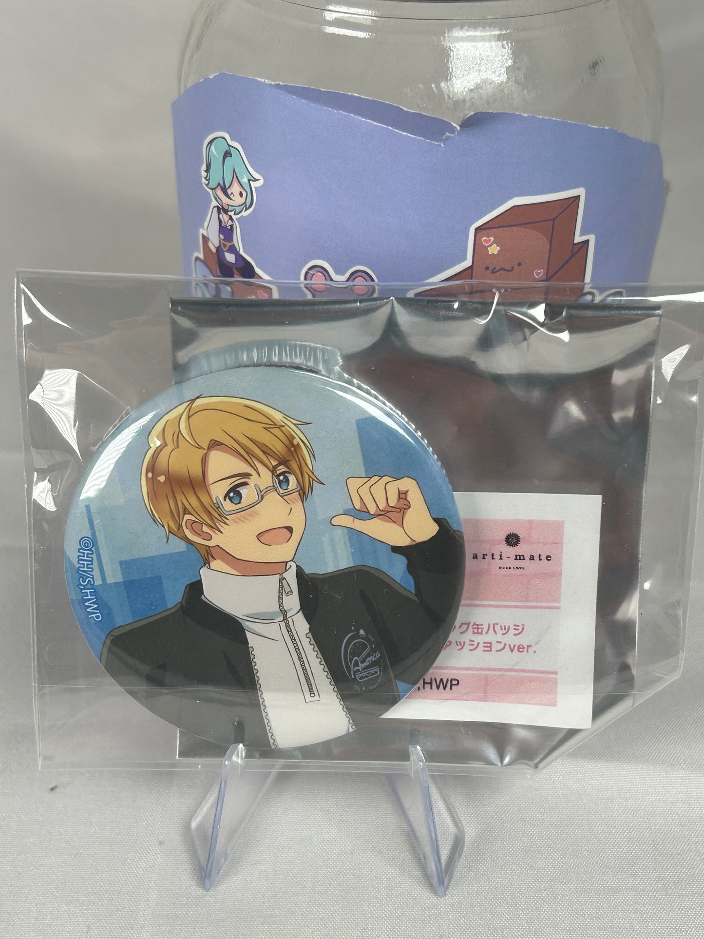 America Casual Fashion Button Can Badge Hetalia World Stars Arti Mate