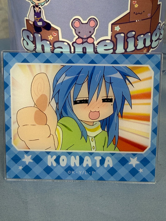 Konata Izumi Thumbs Up Acrylic Art Trading Card Lucky Star Anime Scene