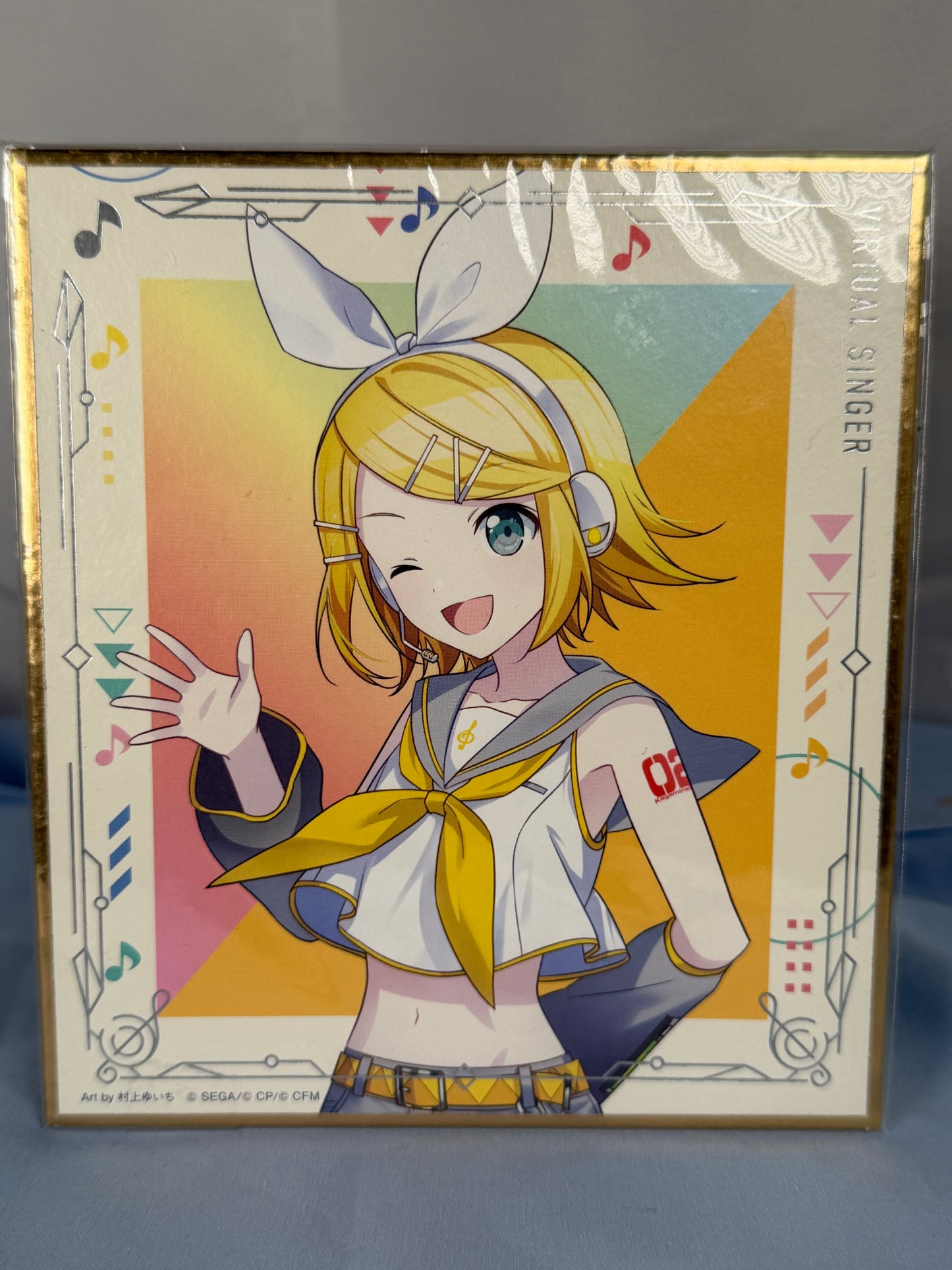 Kagamine Rin Shikishi Cardboard Display Project Sekai Lucky Draw