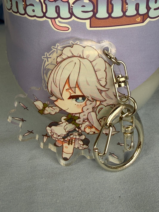 Sakuya Izayoi Acrylic Keychain Touhou Project Ringoen Illustration