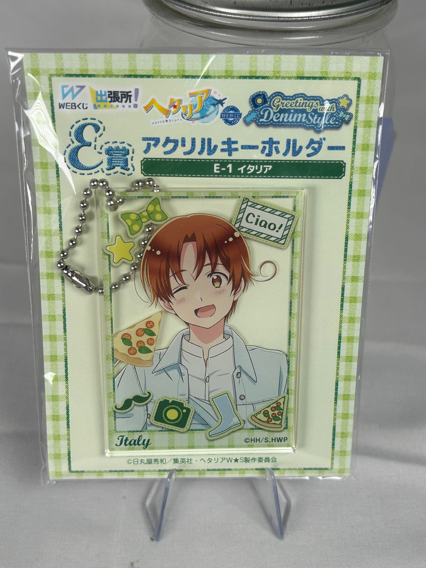 Italy Acrylic Keychain Greetings With Denim Hetalia World Stars WEB Lottery