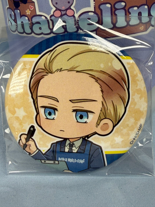 Germany Can Badge Hetalia World Stars x Village Vanguard Collaboration