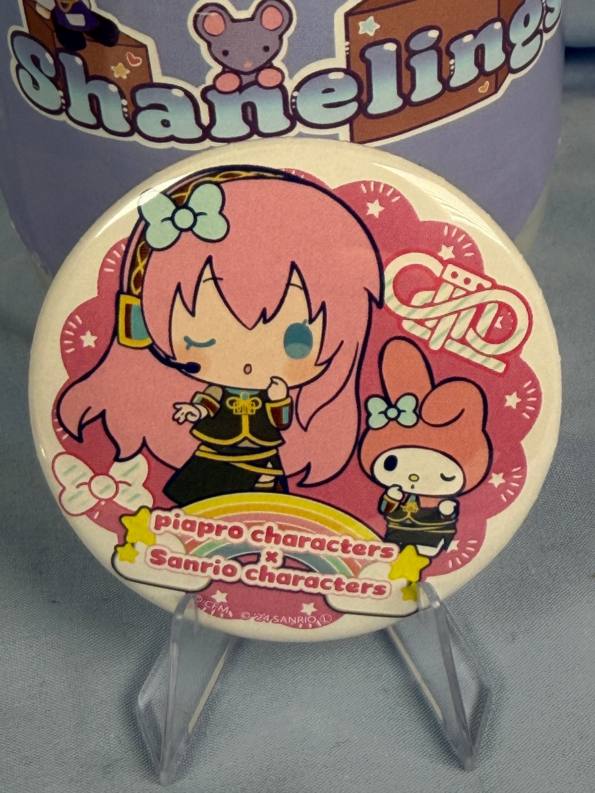 Megurine Luka My Melody Can Badge Vocaloid x Sanrio Characters EEO Store
