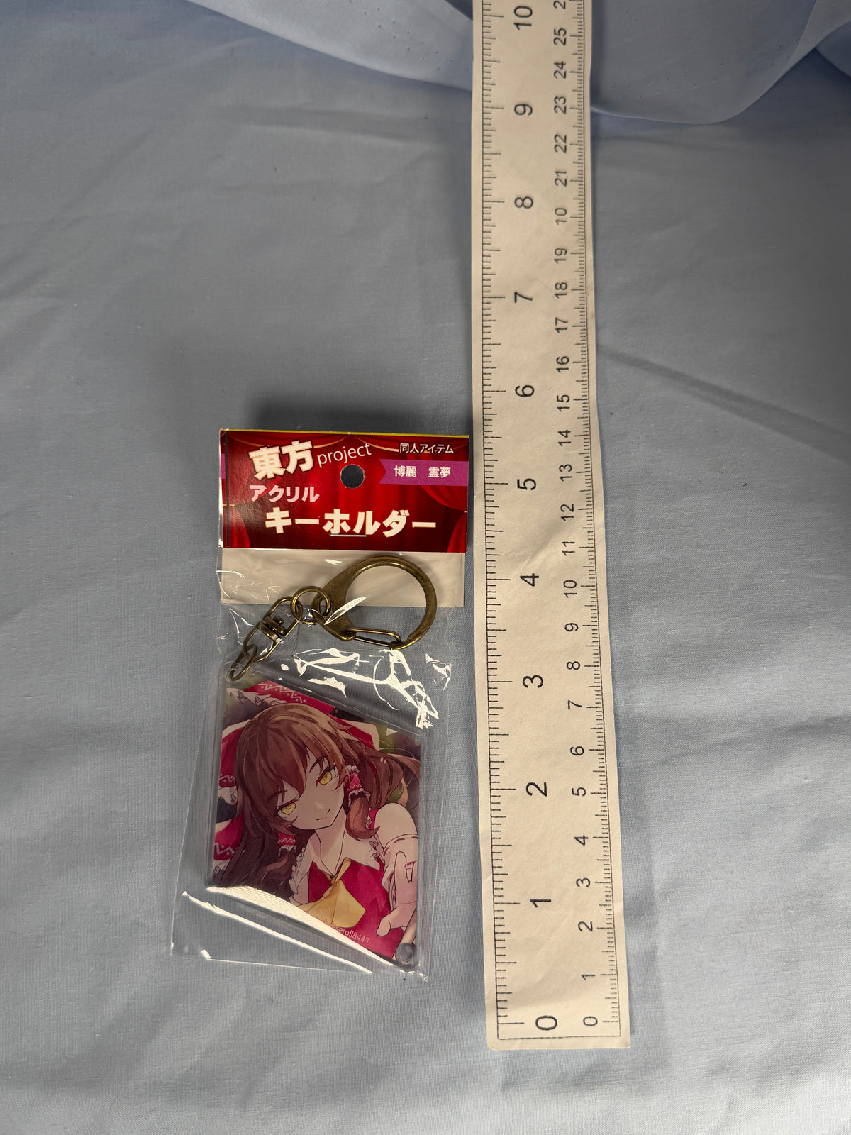 Reimu Hakurei Diamond Acrylic Keychain Touhou Project Cheeseroll Illustration