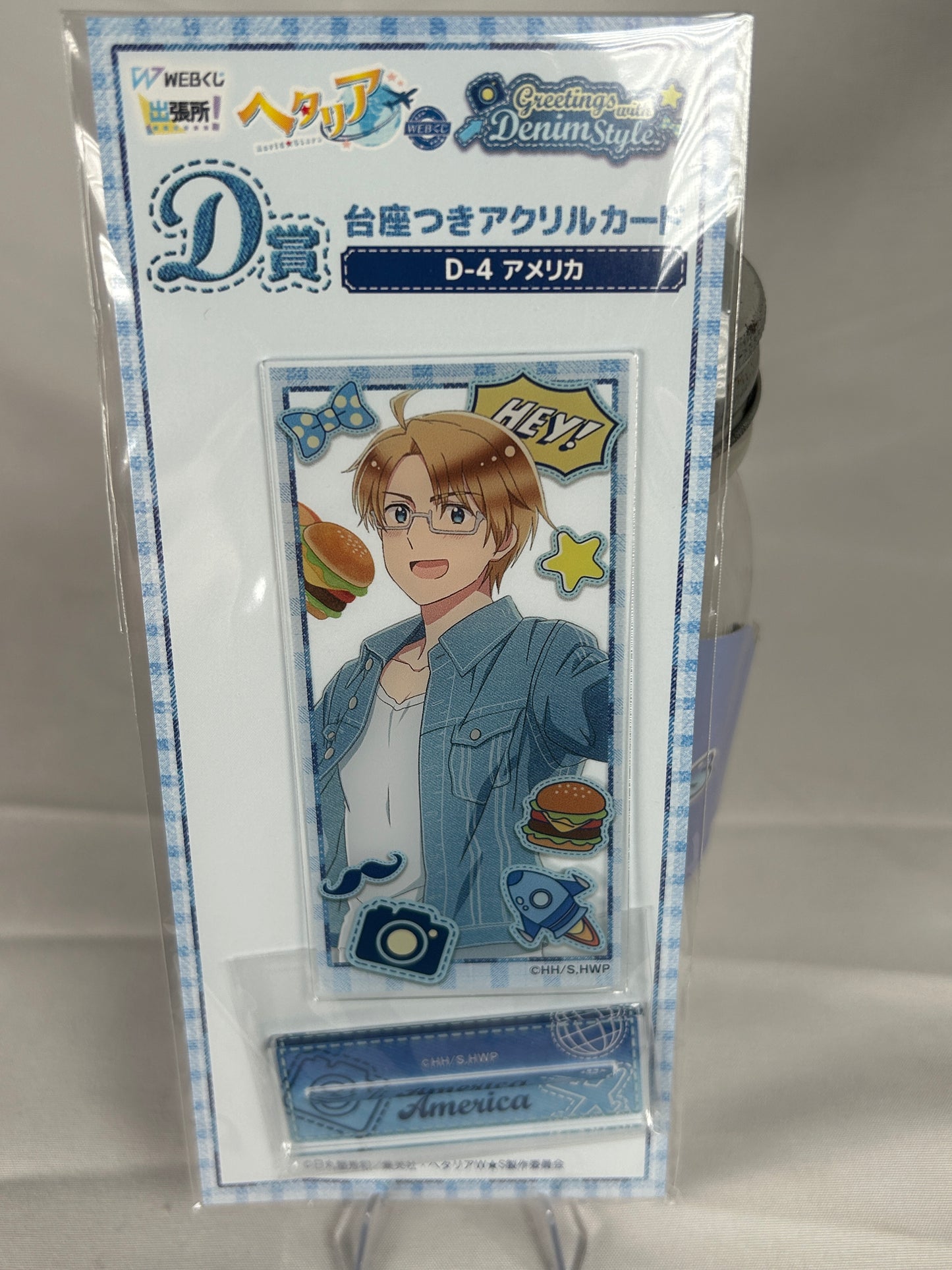 America Acrylic Stand Greetings With Denim Hetalia World Stars WEB Lottery