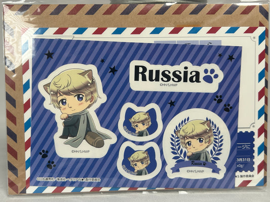 Russia Sticker Postcard Set Hetalia World Stars in Namjatown