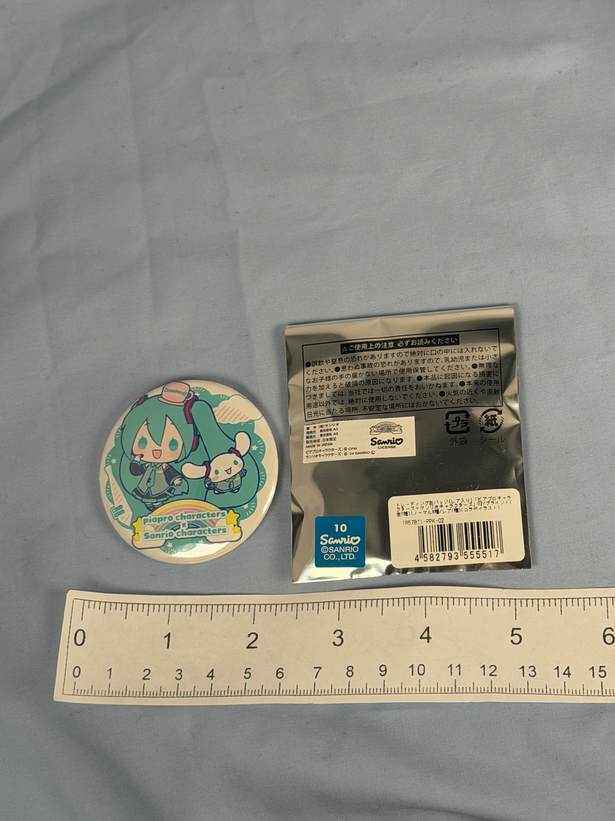 Hatsune Miku Cinnamoroll Can Badge Vocaloid x Sanrio Characters EEO Store