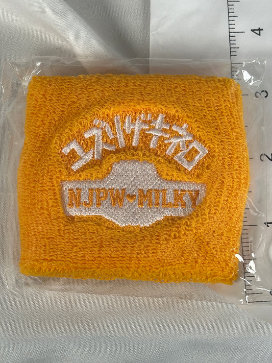 Milky Holmes x New Japan Pro-wrestling Orange Wristband Yuzurizaki Nero