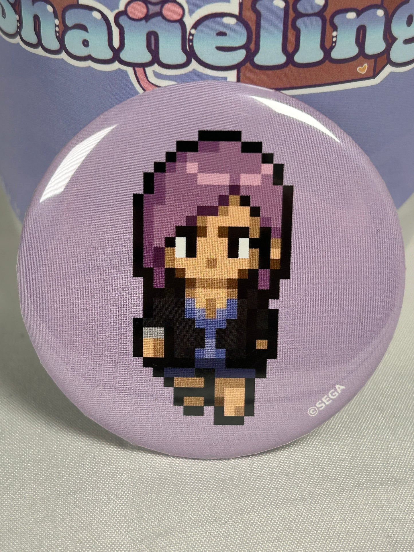 Seonhee 8 Bit Can Badge Pin Spa Resirt Hawaiians x Yakuza 8