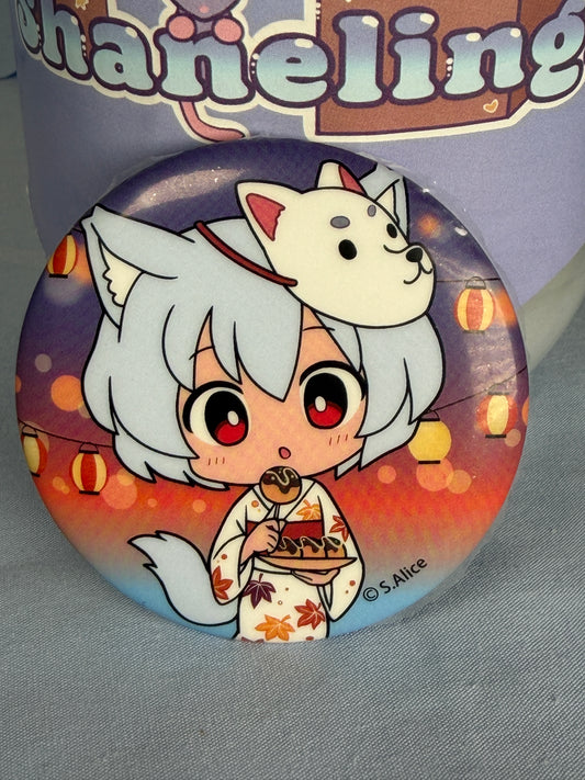 Momiji Inubashiri Summer Festival Can Badge Pin Touhou Project LEC