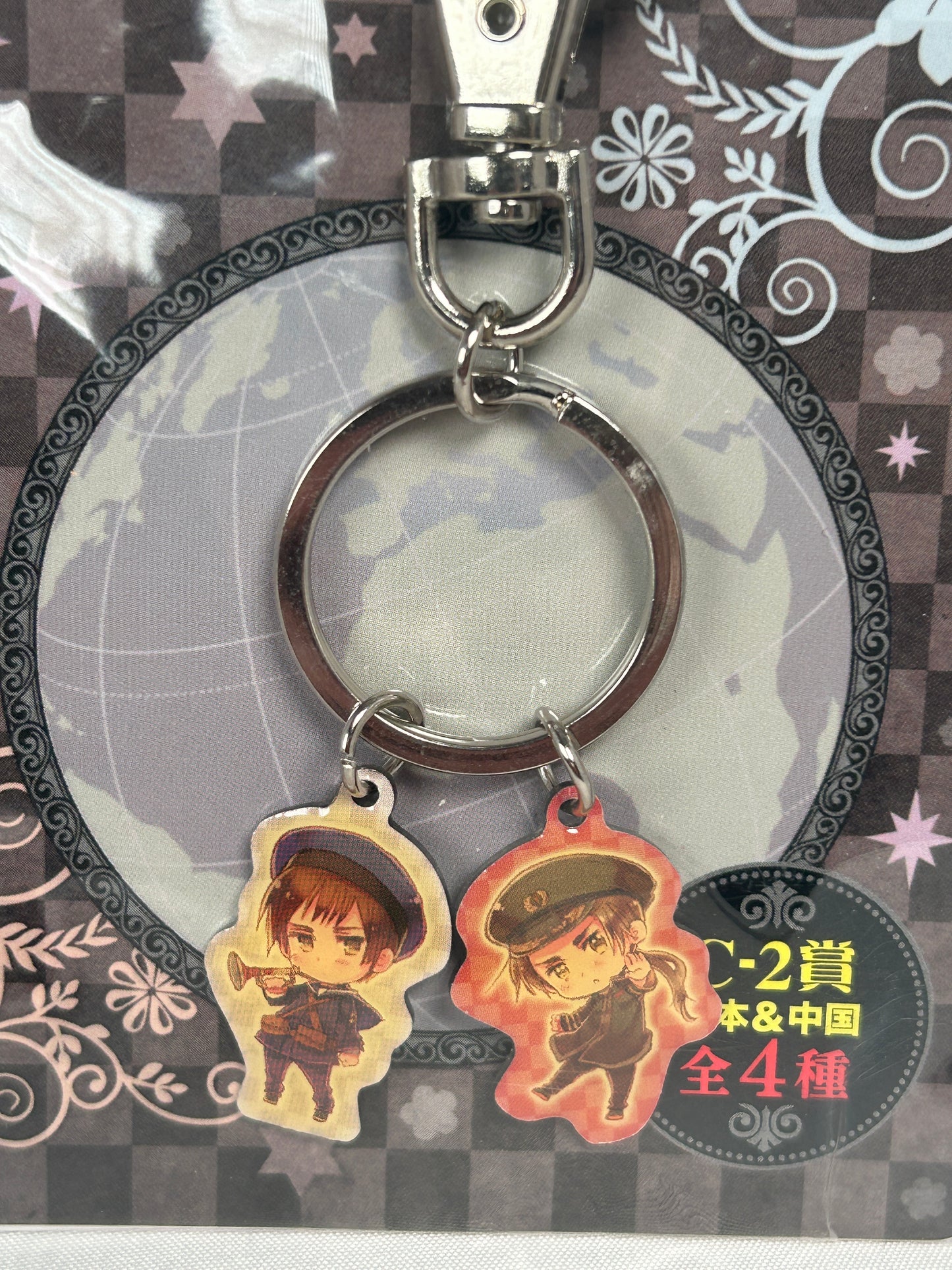 Japan China Metal Keychain Hetalia Axis Powers Animate Lottery 2011