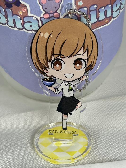 Chie Satonaka Acrylic Stand Keychain Persona 25 Anniversary Café Persona 4