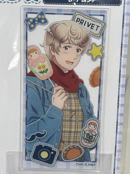 Russia Acrylic Stand Greetings With Denim Style Hetalia World Stars WEB Lottery