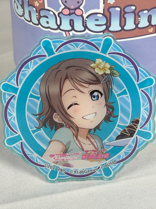 You Watanabe Flower Acrylic Pin Clip Love Live Aqours Sunshine