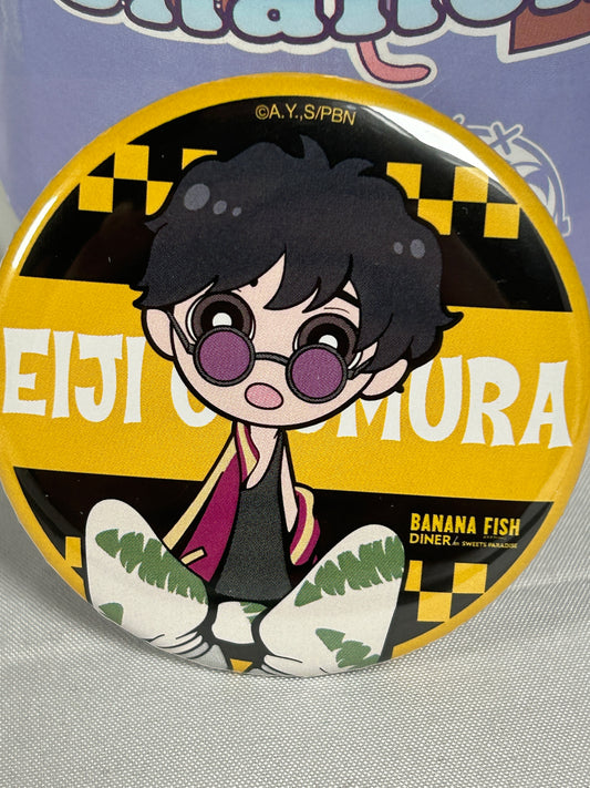 Eiji Okumura Sunglasses Trading Can Badge Banana Fish Diner in Sweets Paradise