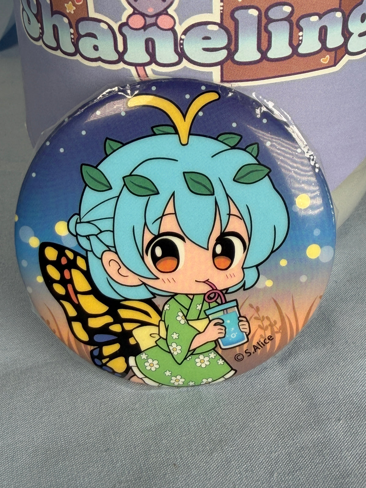 Eternity Larva Summer Festival Can Badge Pin Touhou Project LEC