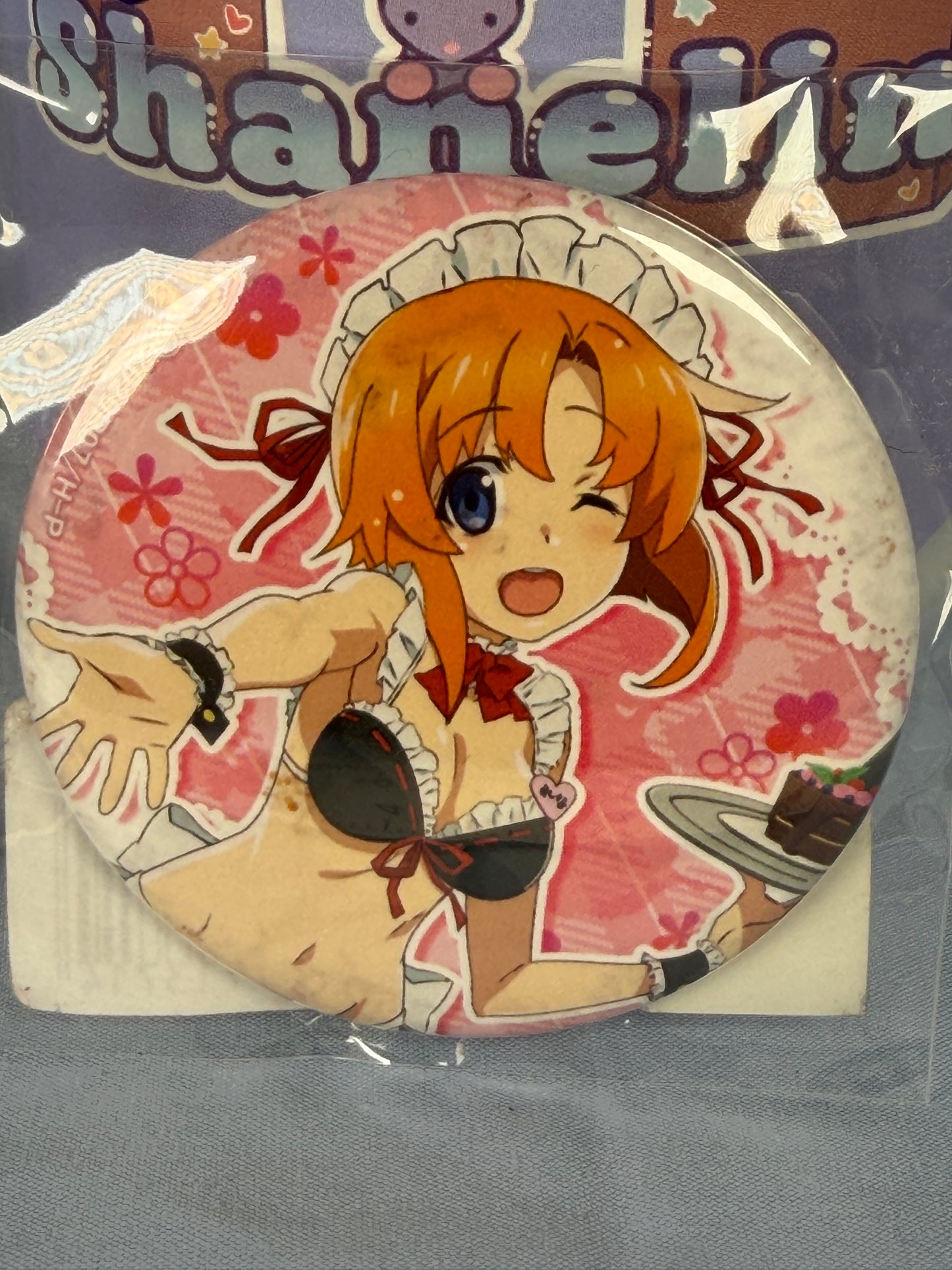 Rena Ryuugu Maid Bikini Button Badge Pin Higurashi When They Cry WEB Lottery
