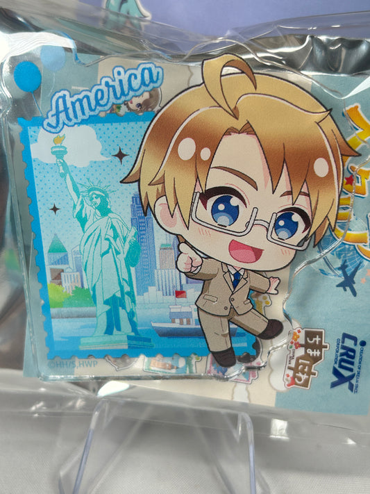 America Stamp Acrylic Clip Hetalia World Stars Chimaniwa
