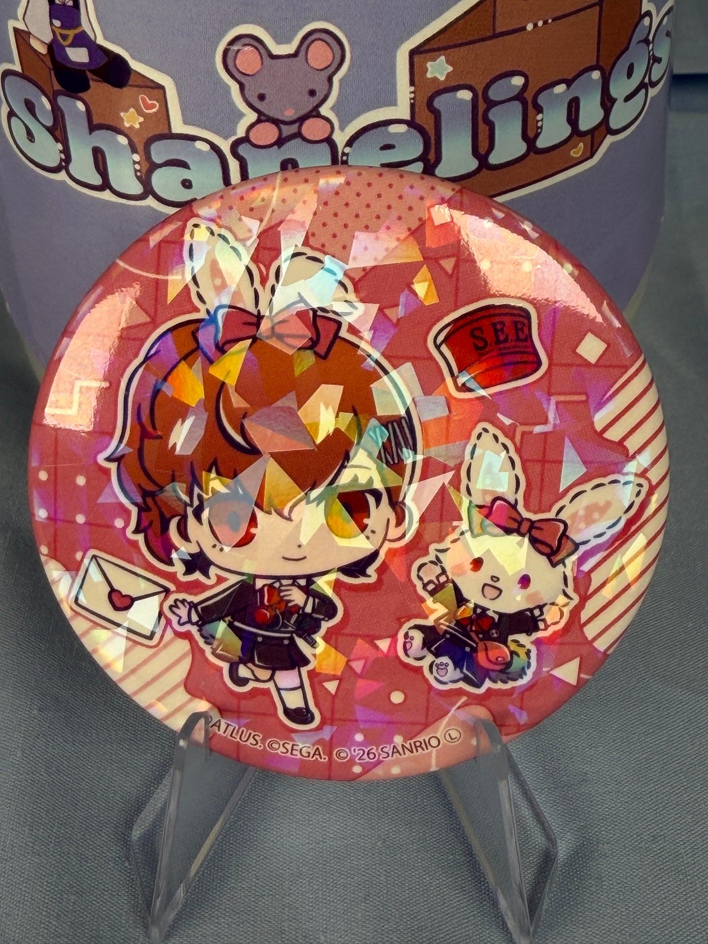 Kotone Shiomi Wish Me Mell Can Badge Button Persona 3 Portable x Sanrio