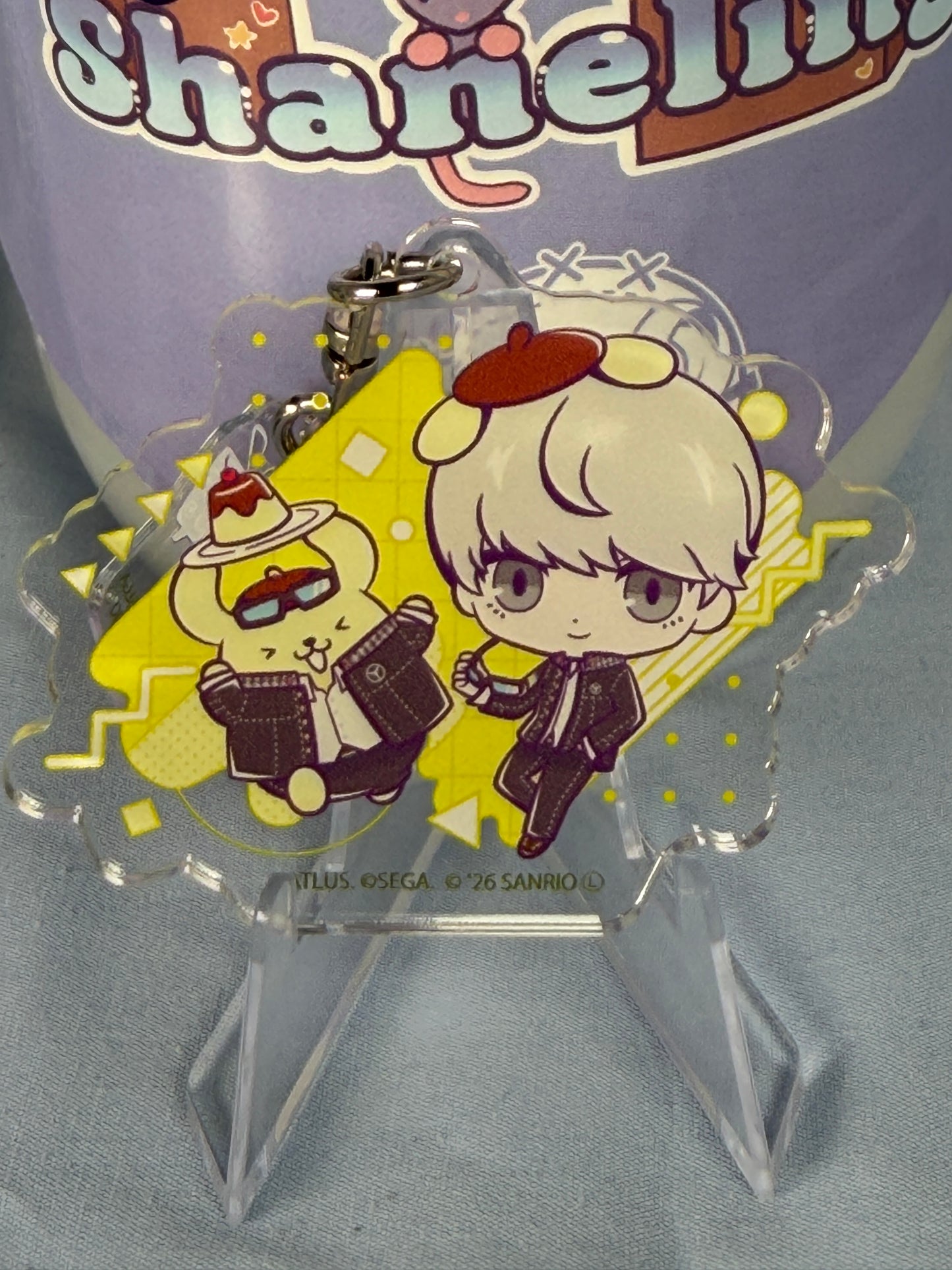 Yu Narukami Pompompurin Acrylic Keychain Persona 4 Golden x Sanrio