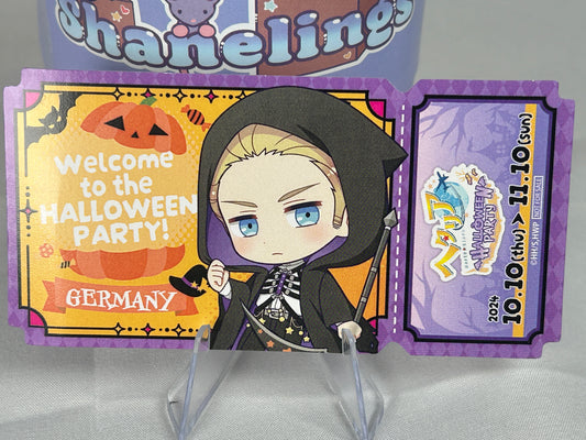 Germany Halloween Party Welcome Ticket Hetalia World Stars