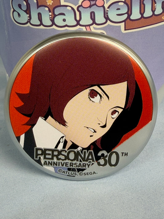 Tatsuya Suou Silver Can Badge Pin Persona 2 30th Anniversary Animate Popup