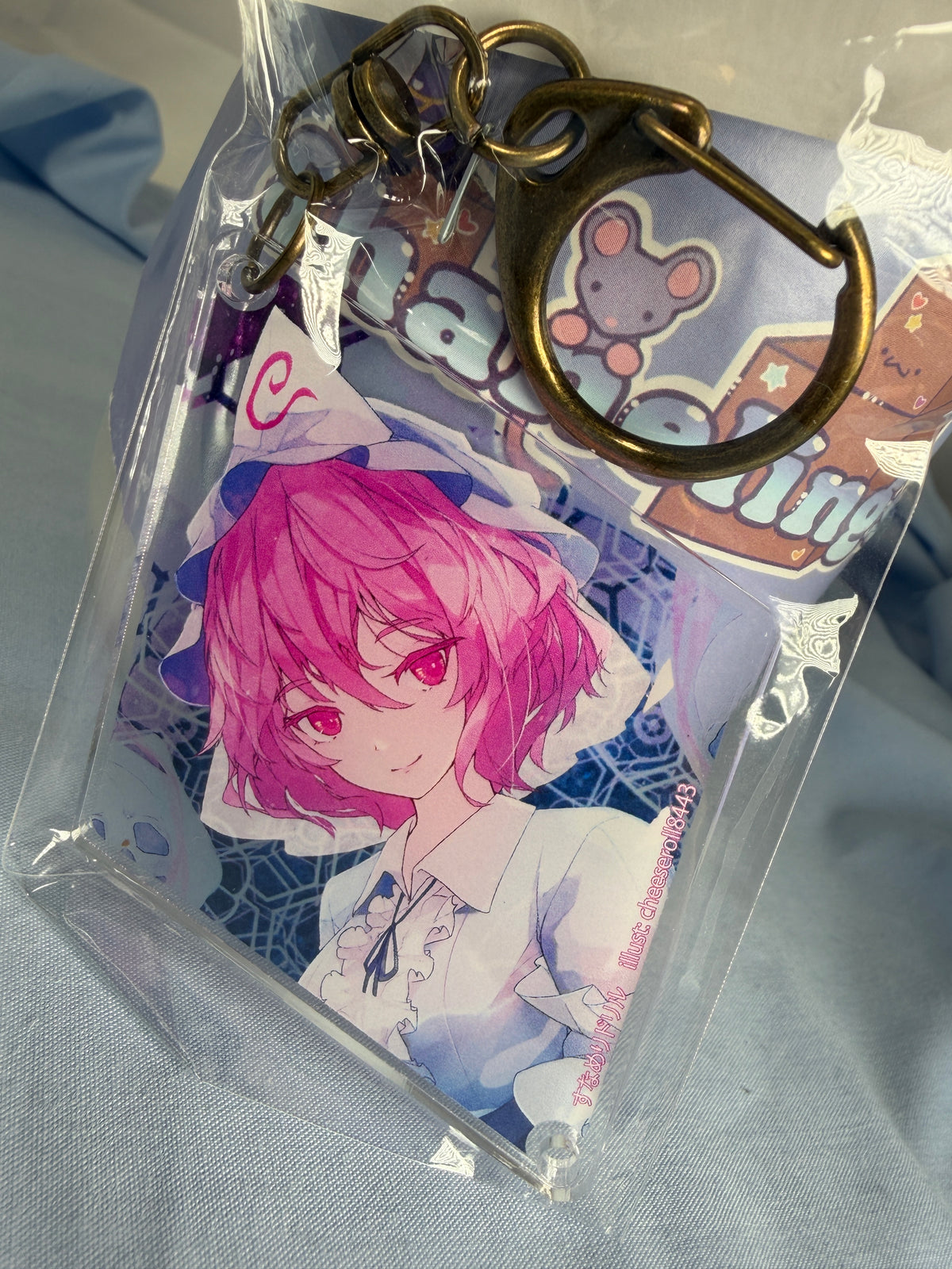Yuyuko Saigyouji Diamond Acrylic Keychain Touhou Project Cheeseroll Illustration