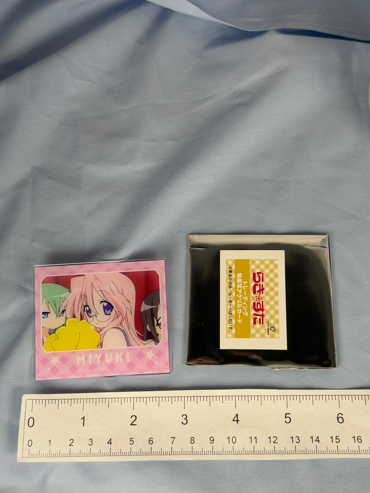 Miyuki Takara Cheerleader Acrylic Art Trading Card Lucky Star Anime Scene