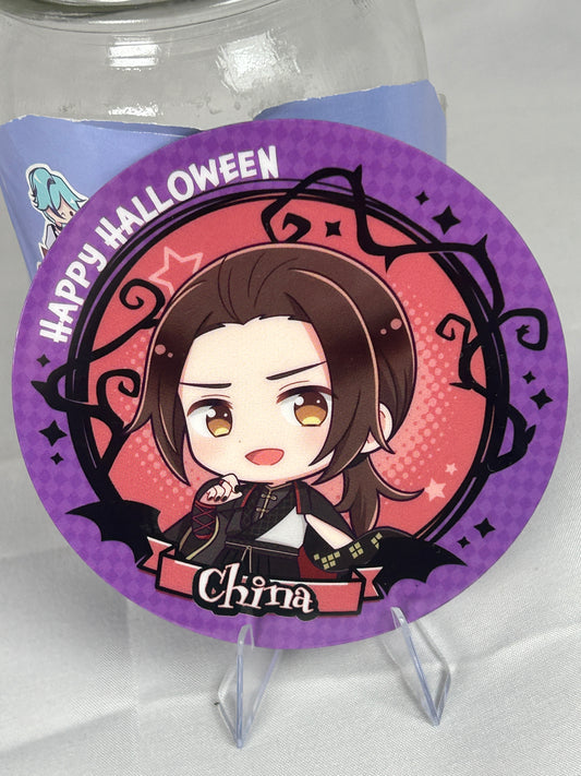 China Halloween Party Plastic Coaster Hetalia World Stars
