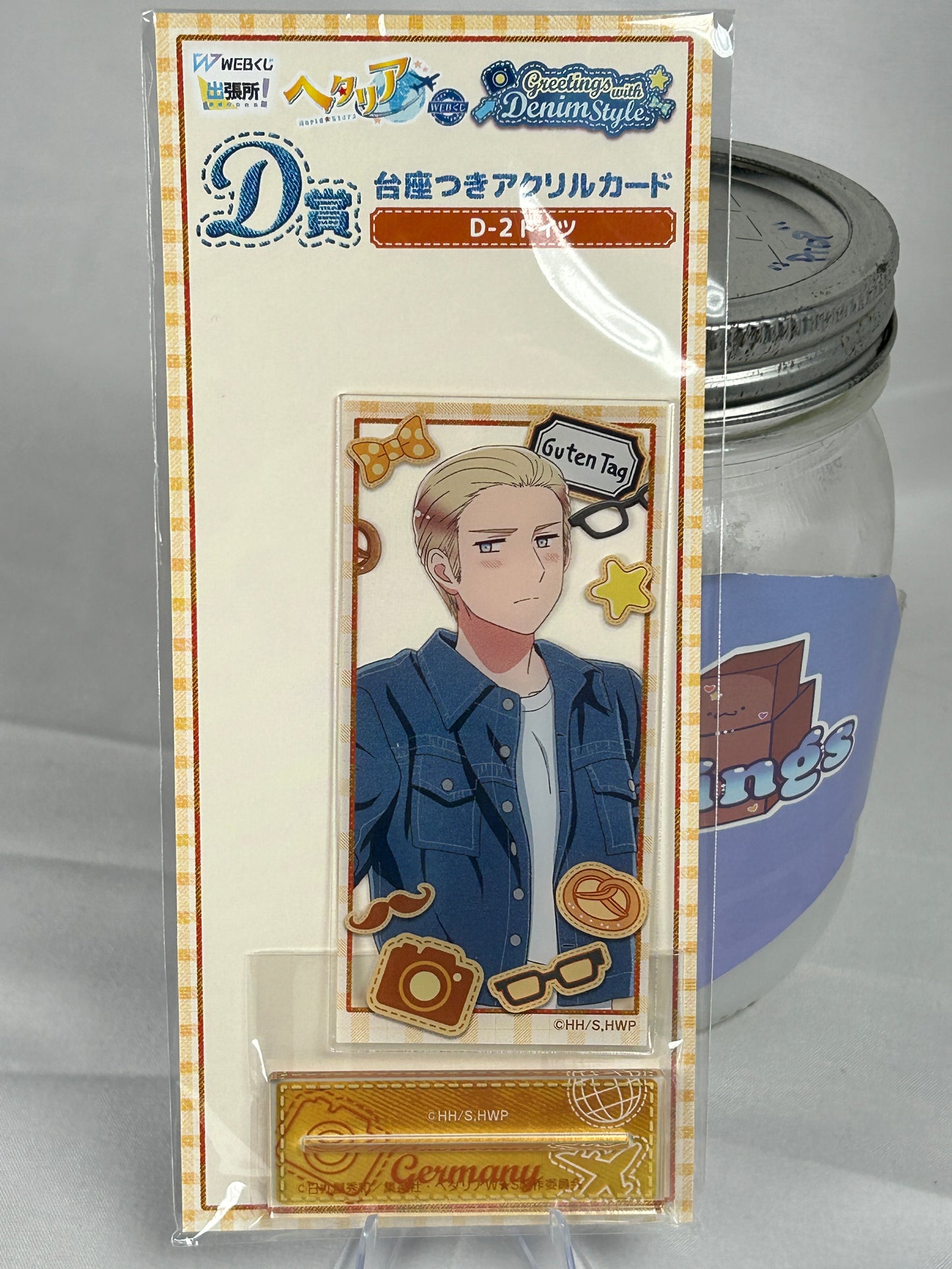 Germany Acrylic Stand Greetings With Denim Hetalia World Stars WEB Lottery