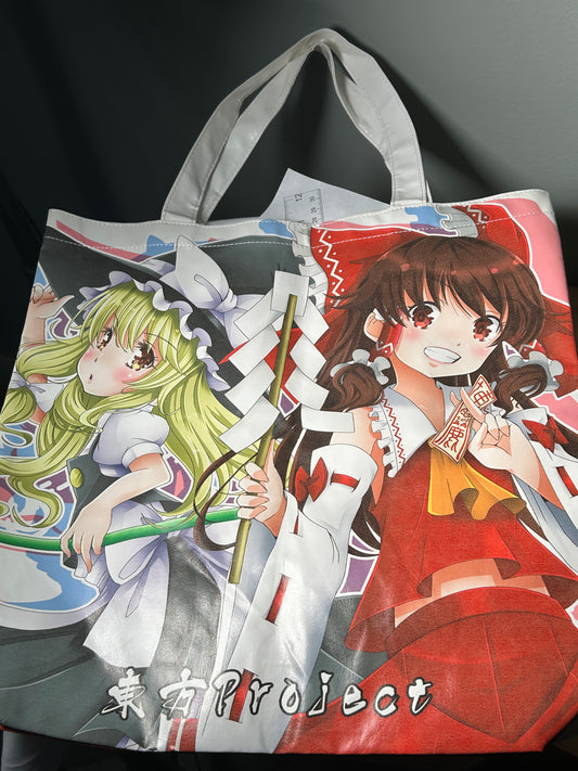 Reimu Hakurei Marisa Kirisame Plastic Reusable Shoppping Bag Tote Touhou Project