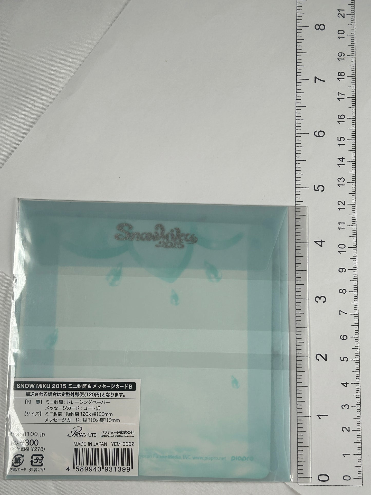 Snow Hatsune Miku 2015 Mini Envelope and Message Card