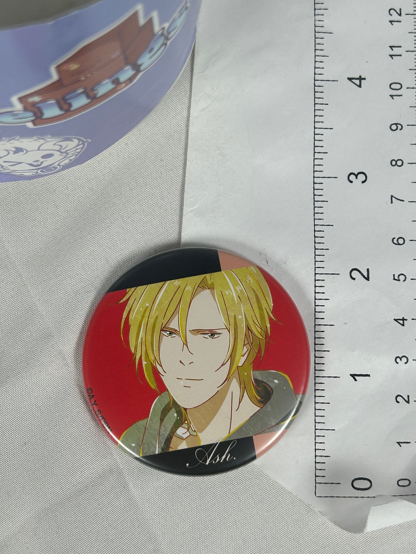 Ash Lynx Smiling Can Badge Ani-Art Banana Fish arma bianca