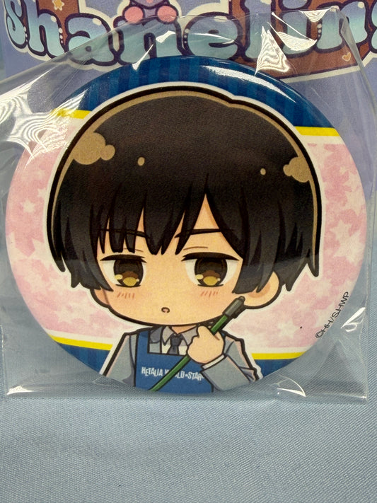 Japan Can Badge Hetalia World Stars x Village Vanguard Collaboration
