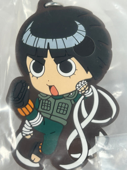Rock Lee Rubber Keychain Charm Naruto Next Generations Ichiban Kuji G Prize