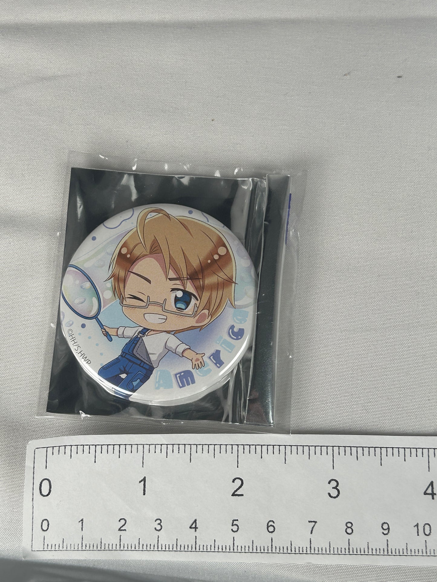 America Chara Hoppin! Button Can Badge Hetalia World Stars