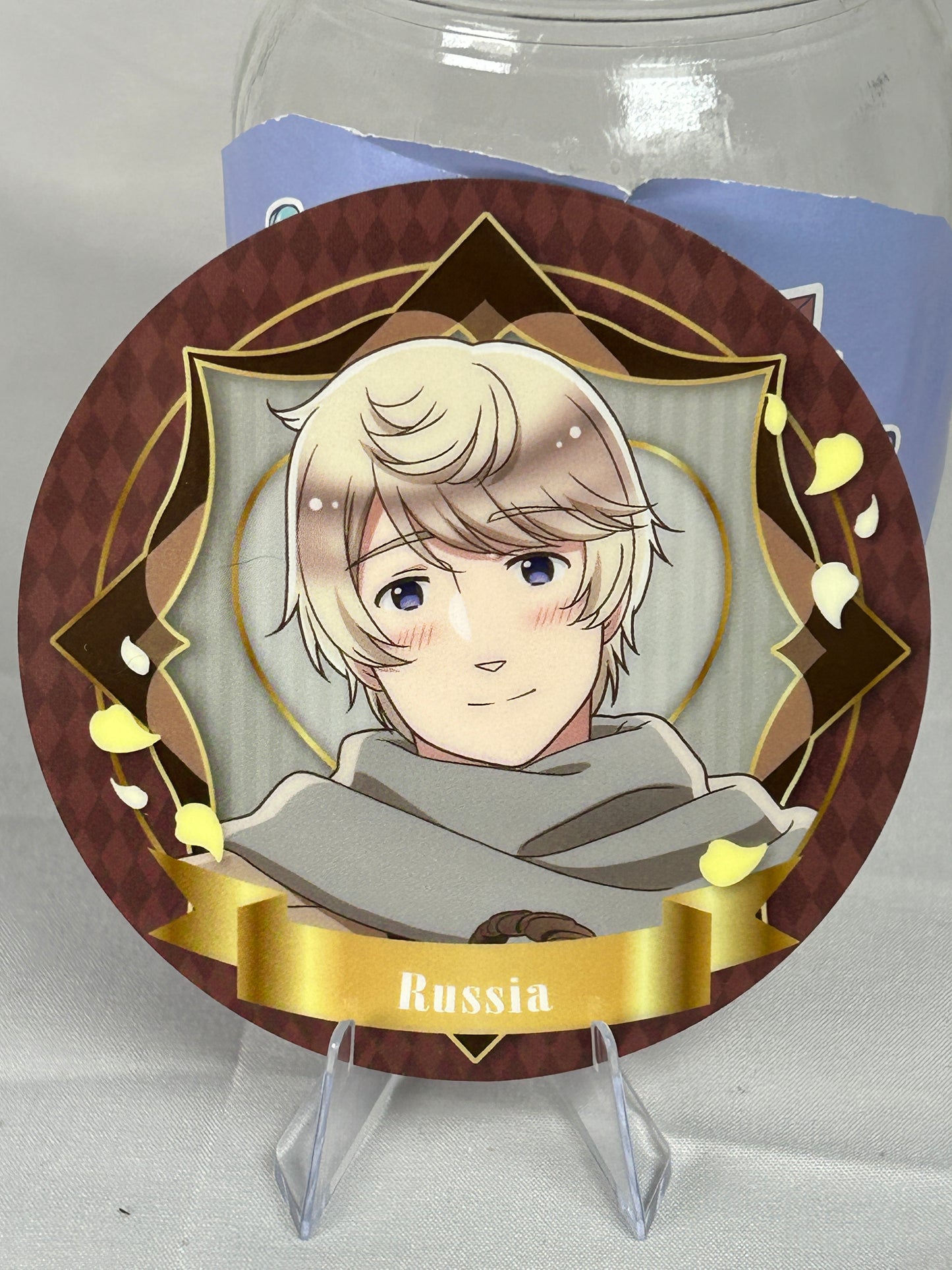 Russia Valentines Day Café Plastic Coaster Hetalia World Stars