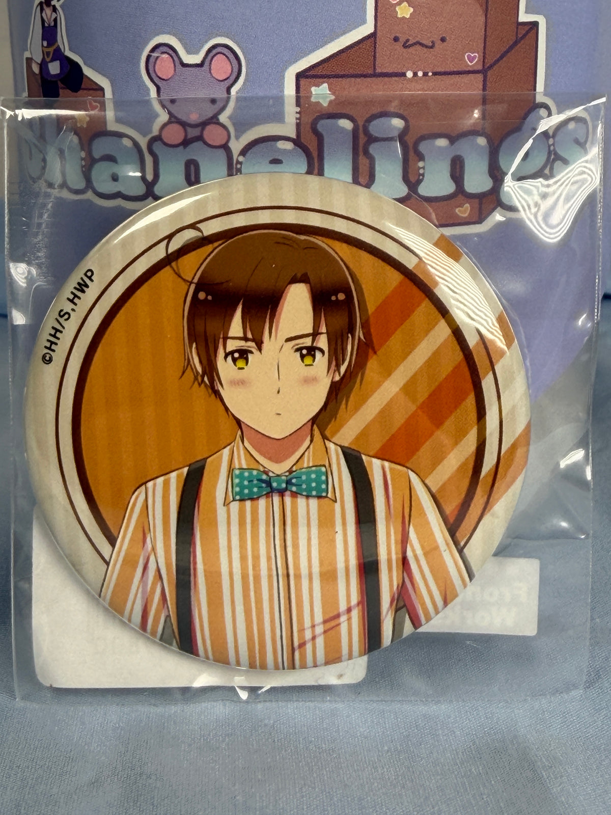 Italy Romano Suspenders Style Can Badge Pin Hetalia World Stars WEB Lottery