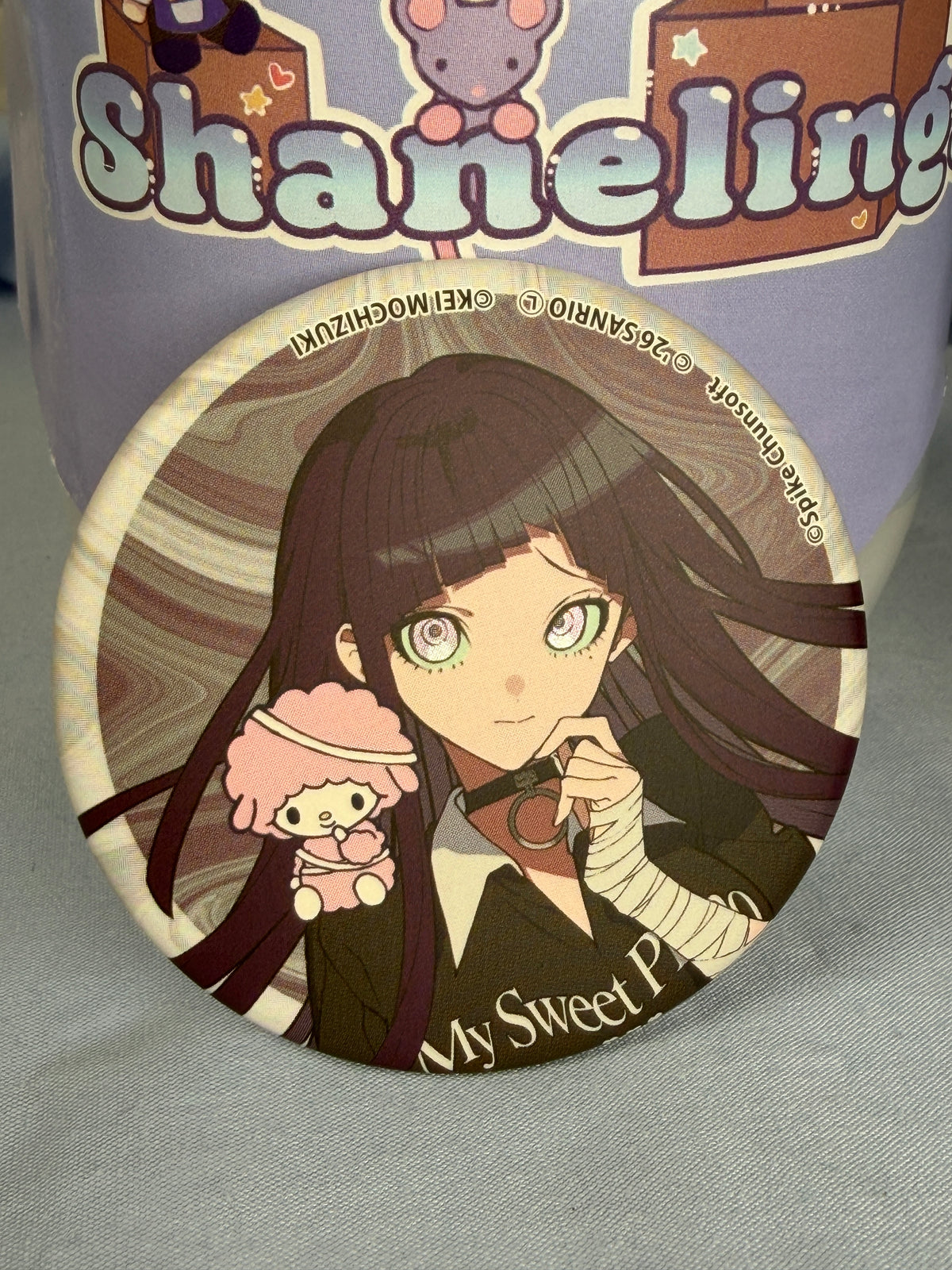 Mikan Tsumiki My Sweet Piano Can Badge Pin Danganronpa 2 x Sanrio Vol 1