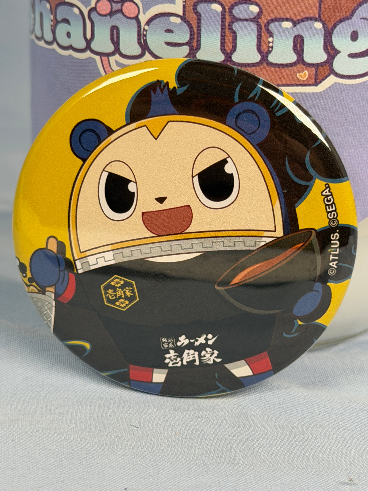 Teddie Ramen Can Badge Persona 4 Golden Ichikakuya Collaboration