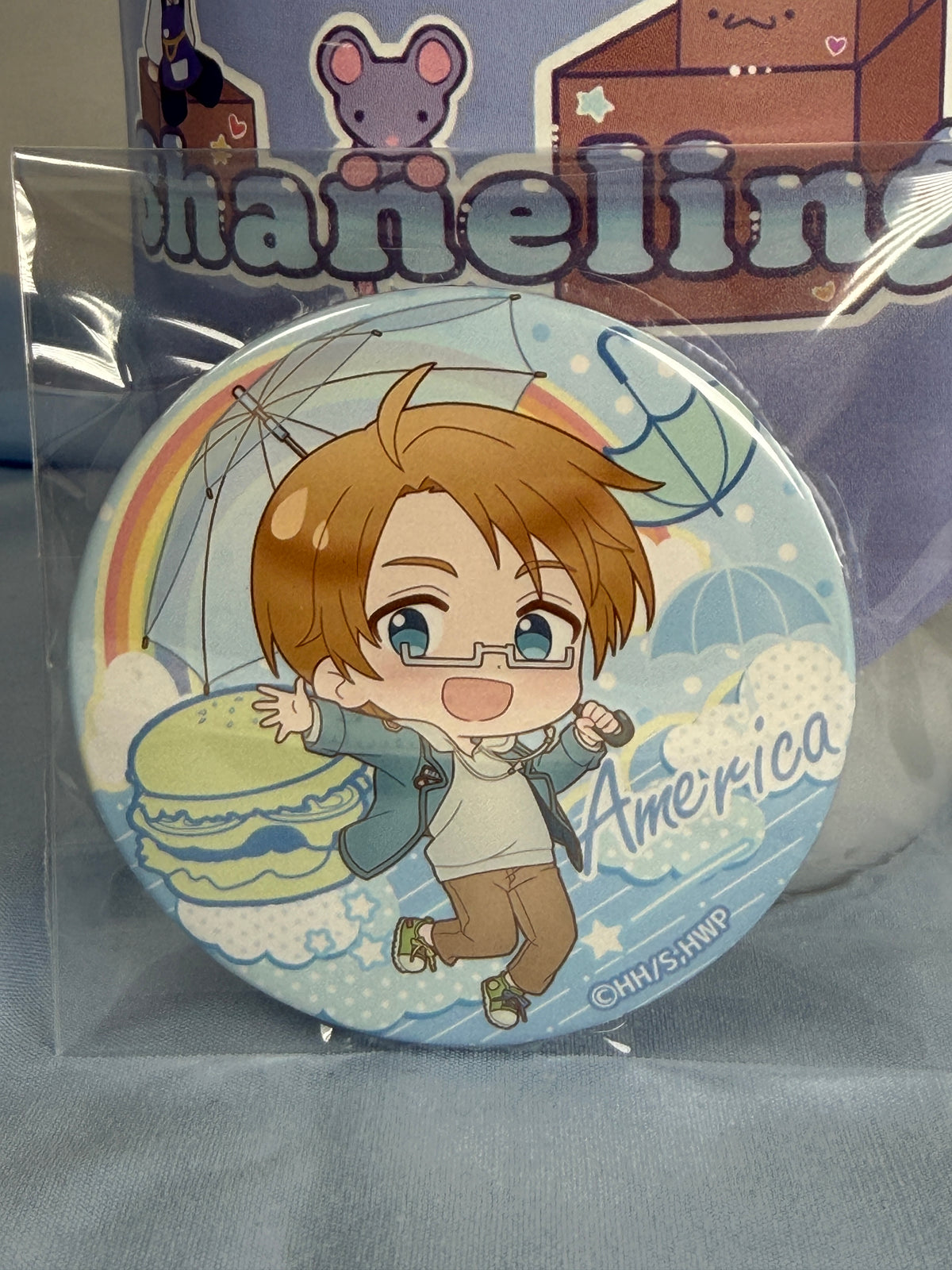 America Doresere Mini Can Badge Pin Hetalia World Stars
