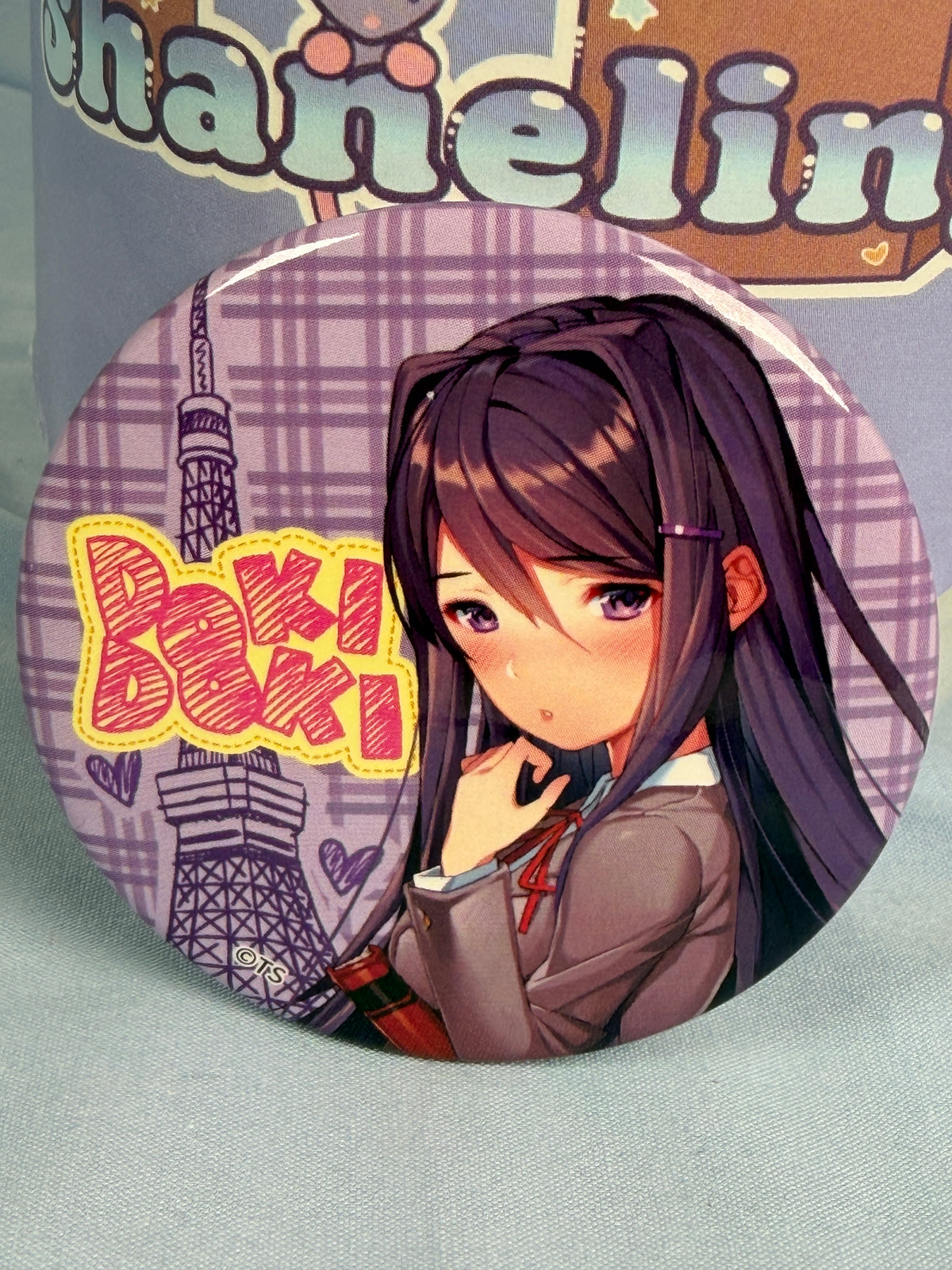 Yuri Original Art Badge Pin Doki Doki Literature Club DDLC Tokyo Tower