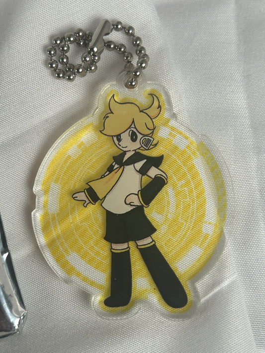 Kagamine Len 39Culture 10th Anniversary Acrylic Keychain 2018 Japan Exclusive